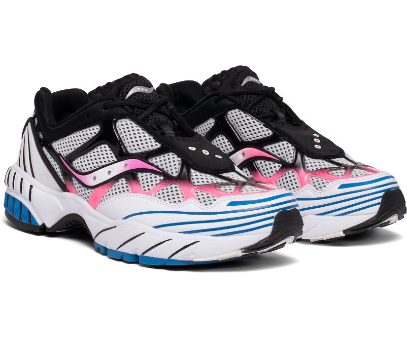 White / Pink / Blue Women's Saucony Grid Web Originals | 3587-XNCQE