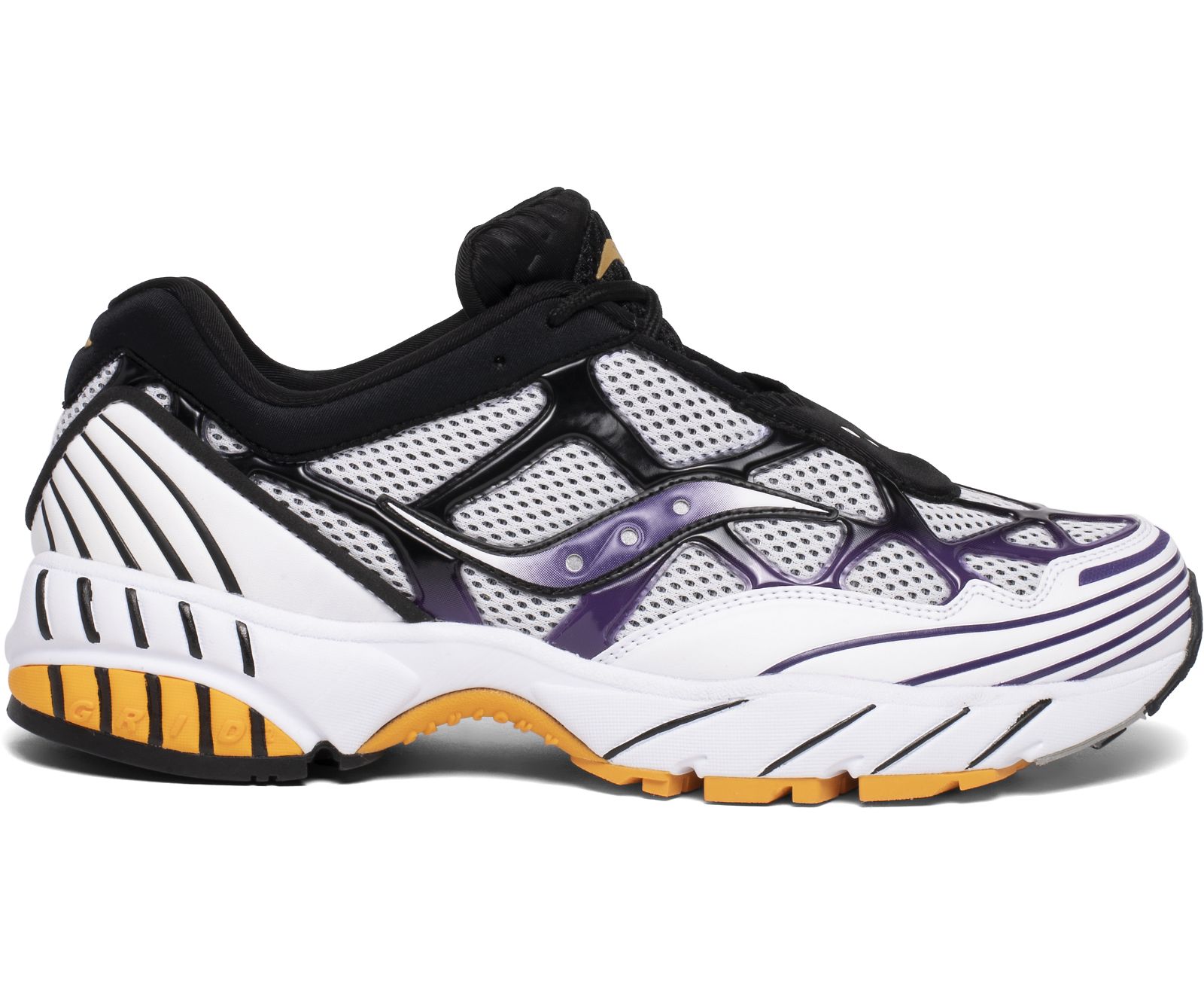 White / Purple / Yellow Men\'s Saucony Grid Web Originals | 0415-JHFER