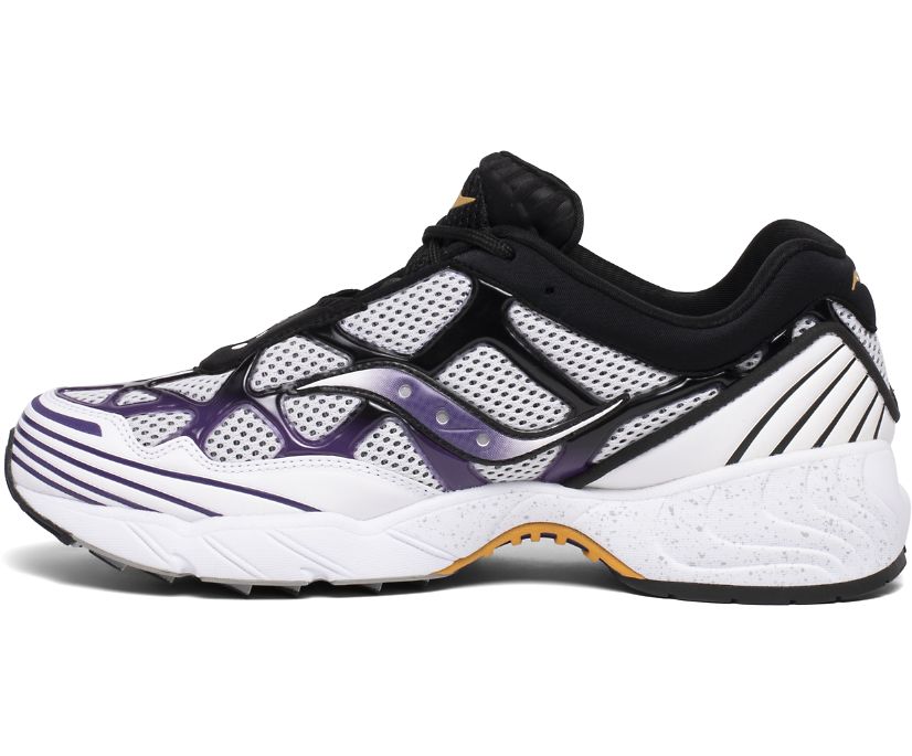 White / Purple / Yellow Women's Saucony Grid Web Originals | 5290-WLVRH