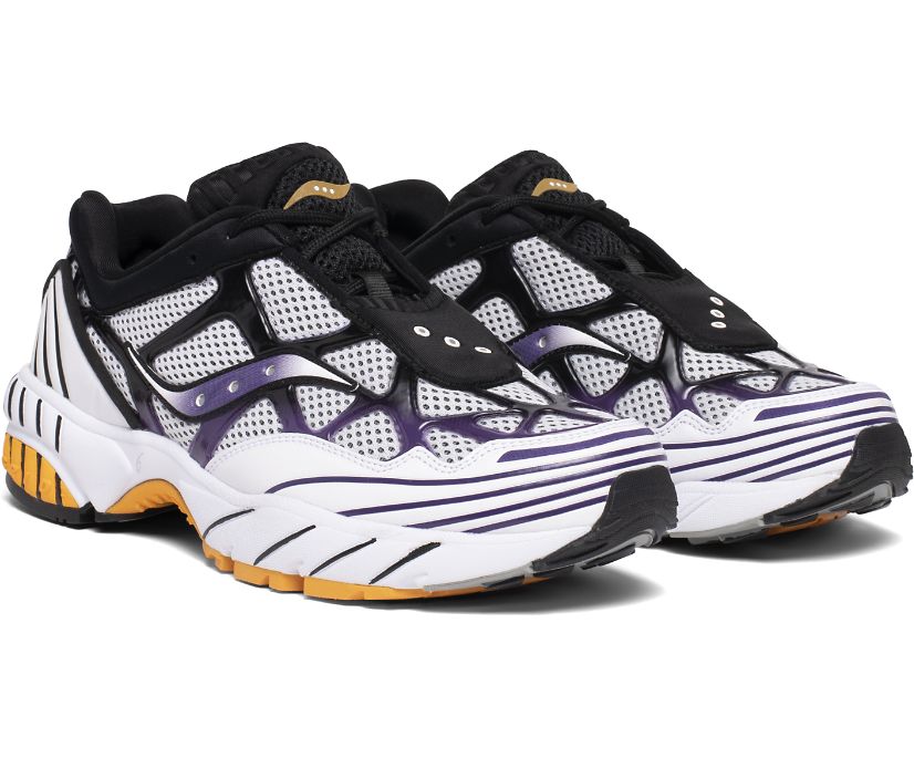 White / Purple / Yellow Women's Saucony Grid Web Originals | 5290-WLVRH