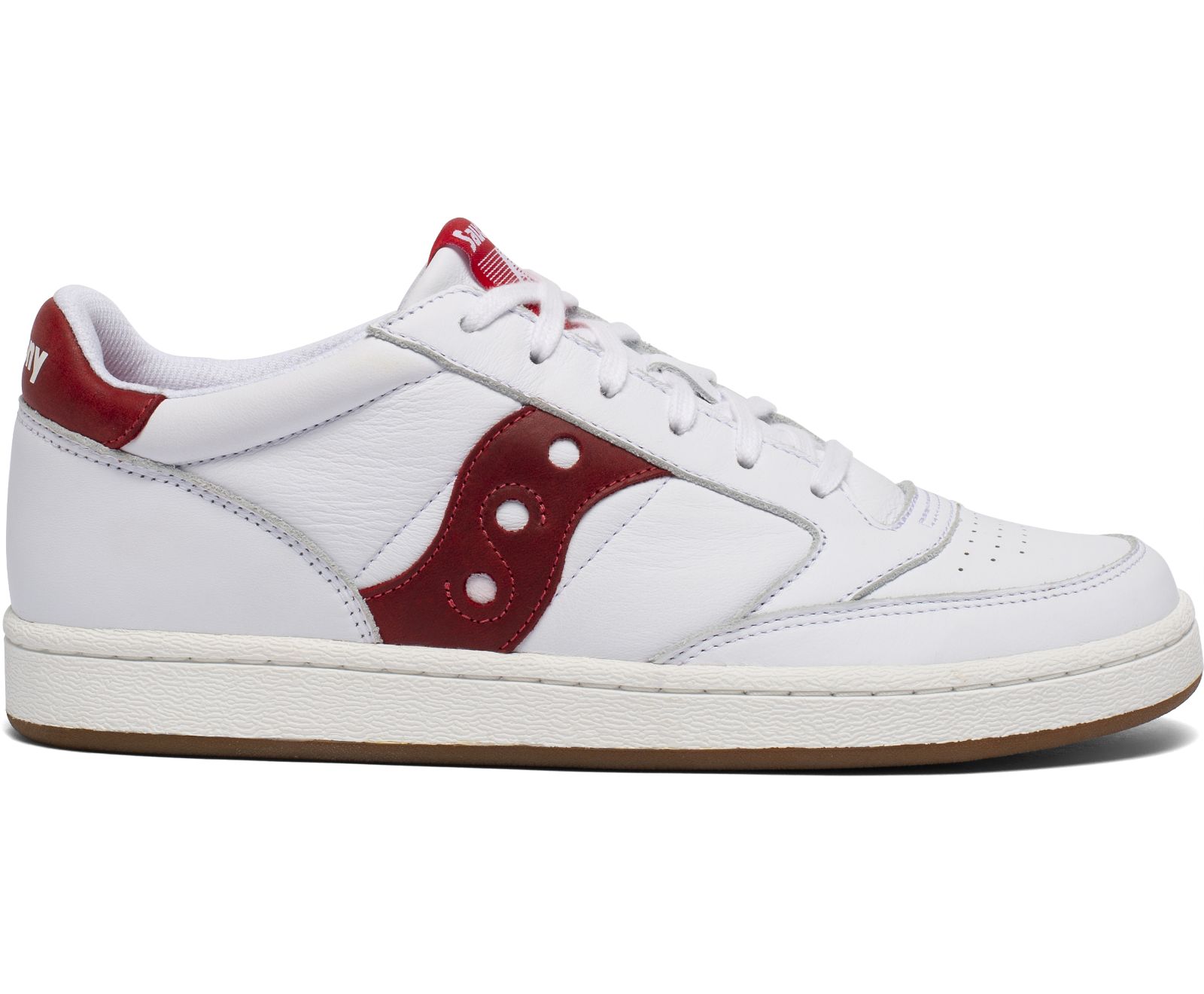 White / Red Men\'s Saucony Jazz Court Originals | 2684-ONLWE