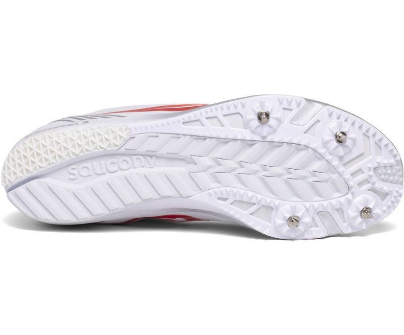 White / Red Women's Saucony Endorphin 3 Running Shoes | 9860-XURYL