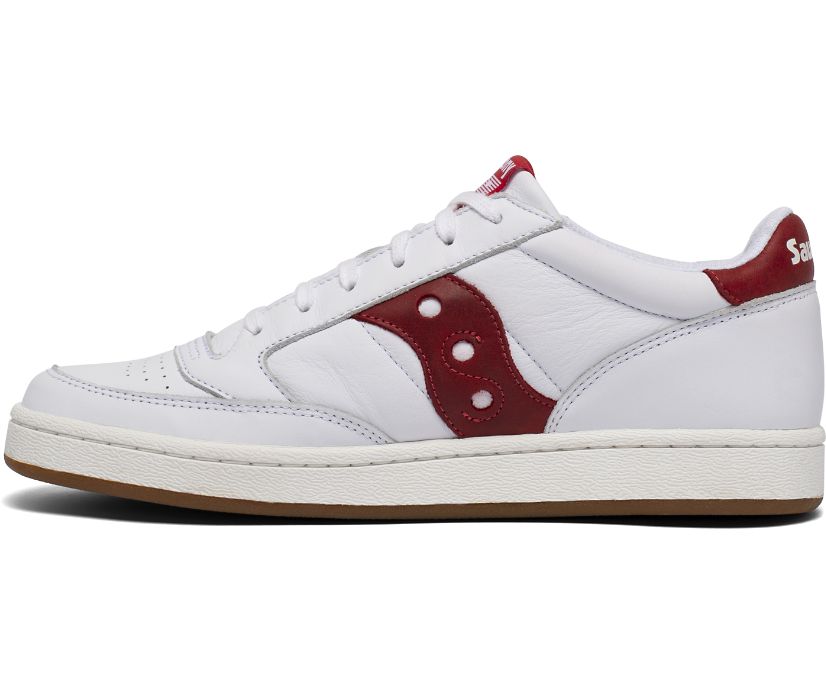 White / Red Women's Saucony Jazz Court Originals | 9462-MWBYI