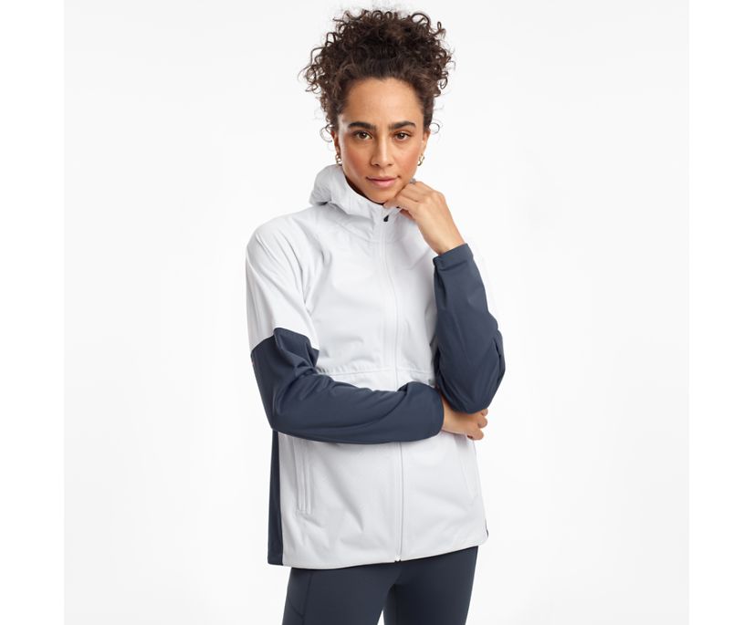 White Women\'s Saucony Drizzle 2.0 Jackets | 5674-UKHXV