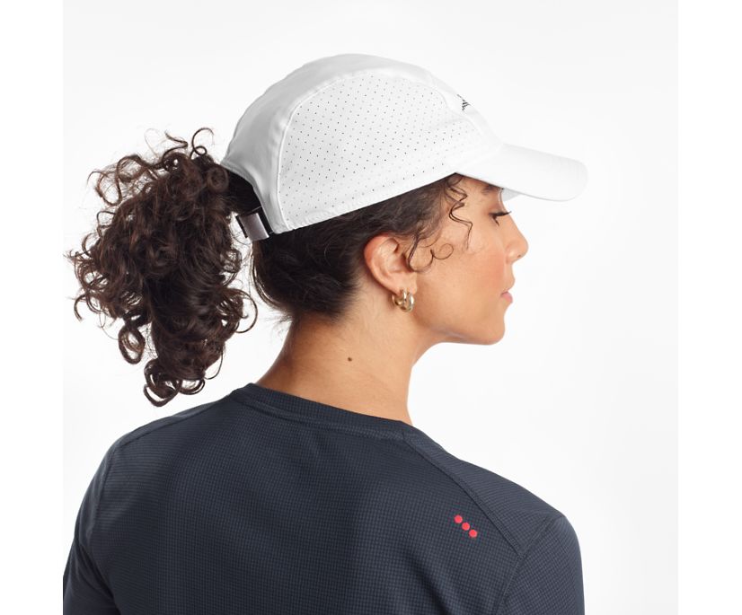 White Women's Saucony Outpace Hats | 4812-ZMQHS