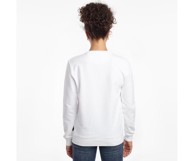 White Women's Saucony Rested Crewneck Shirts | 0316-GURKV