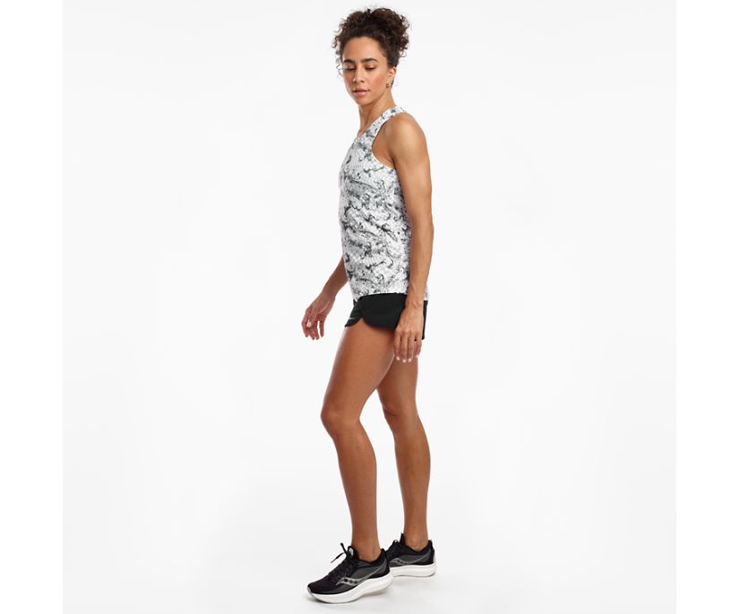 White Women's Saucony Stopwatch Singlet Tanks | 7581-CZRVP