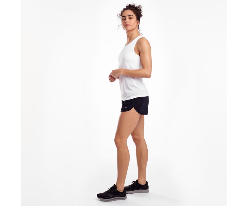 White Women's Saucony Stopwatch Singlet Tanks | 8510-COLHE