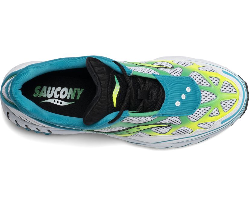 White / Yellow / Turquoise Women's Saucony Grid Web Originals | 7259-LZRSY