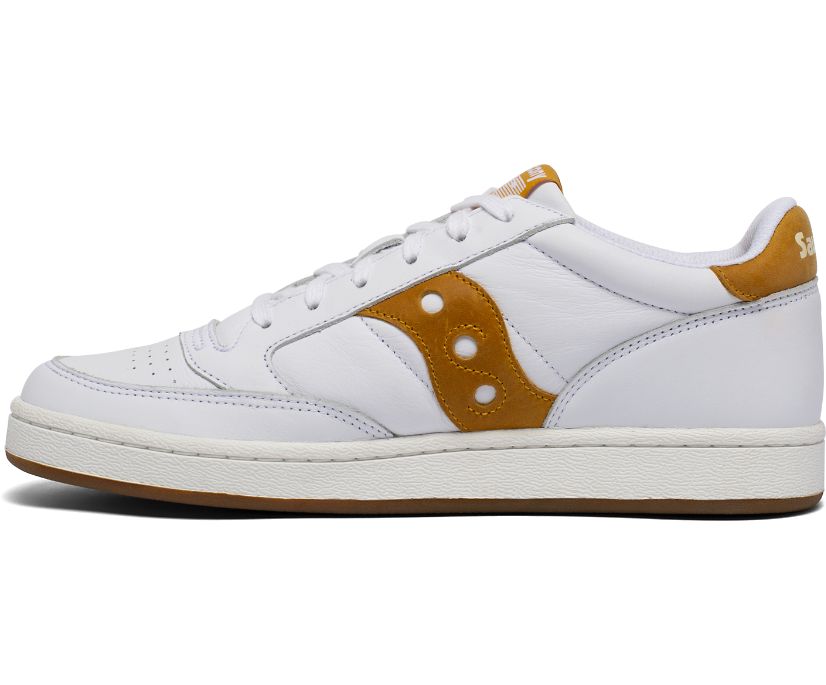 White / Yellow Women's Saucony Jazz Court Originals | 5831-XHDSI