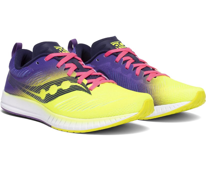 Yellow / Purple Women's Saucony Fastwitch 9 Running Shoes | 1289-MUDGR