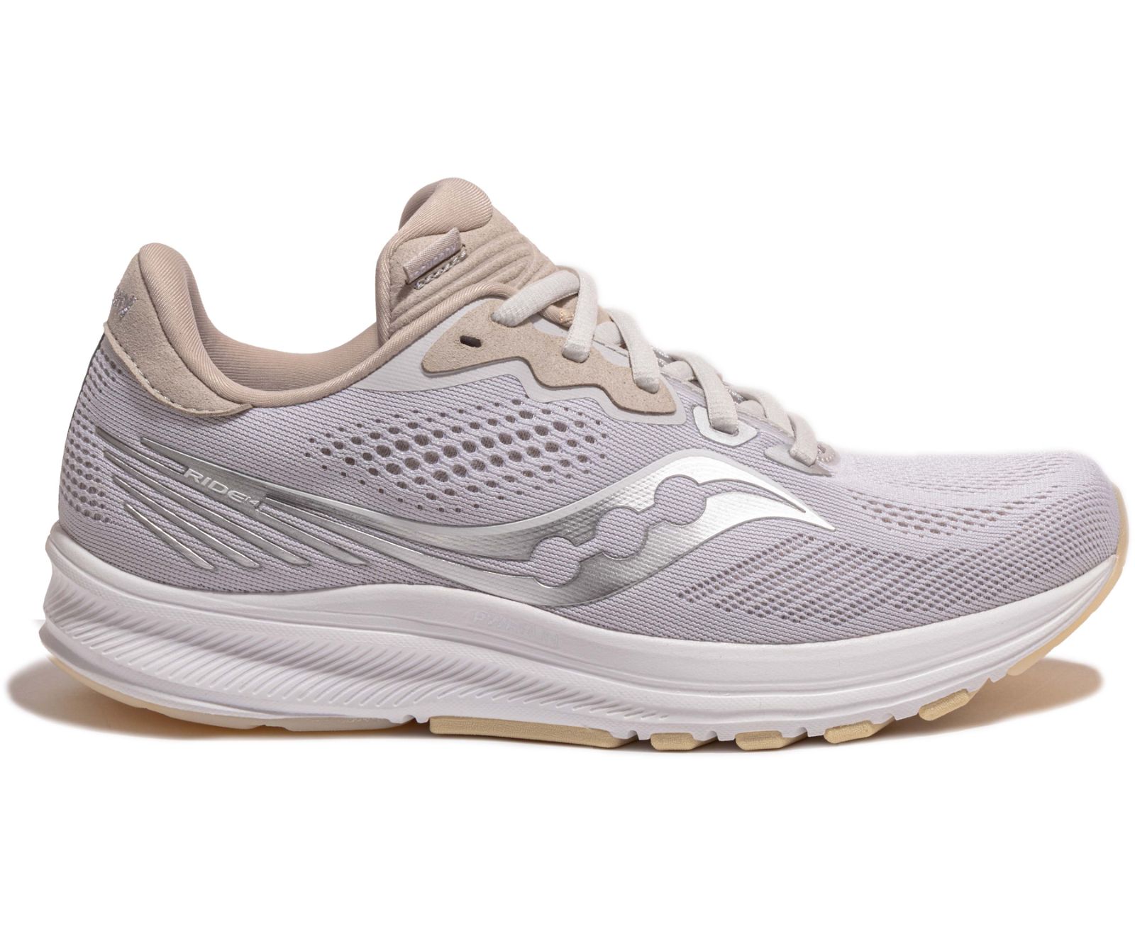 Beige Women's Saucony Ride 14 Running Shoes | 7496-YDHJU