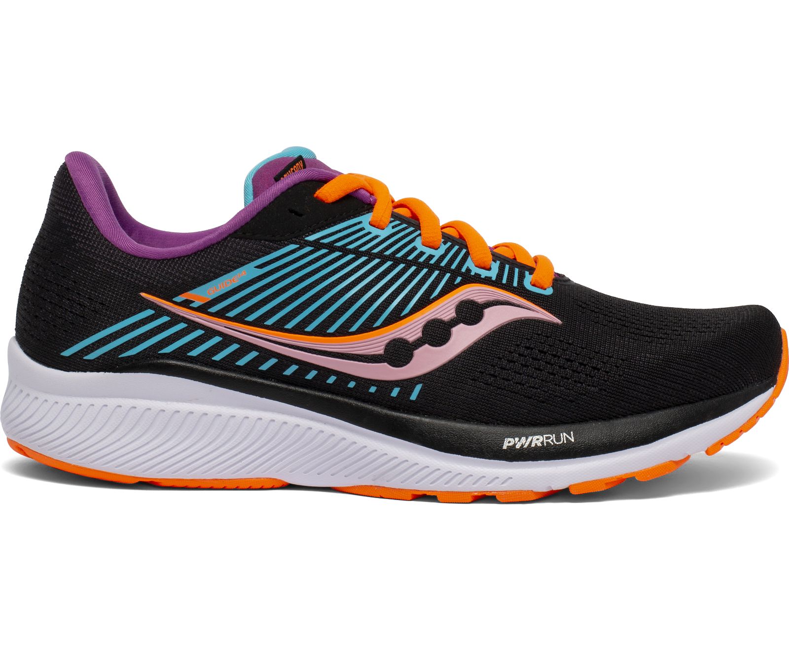 Black / Orange Women's Saucony Guide 14 Running Shoes | 1967-KQYLS