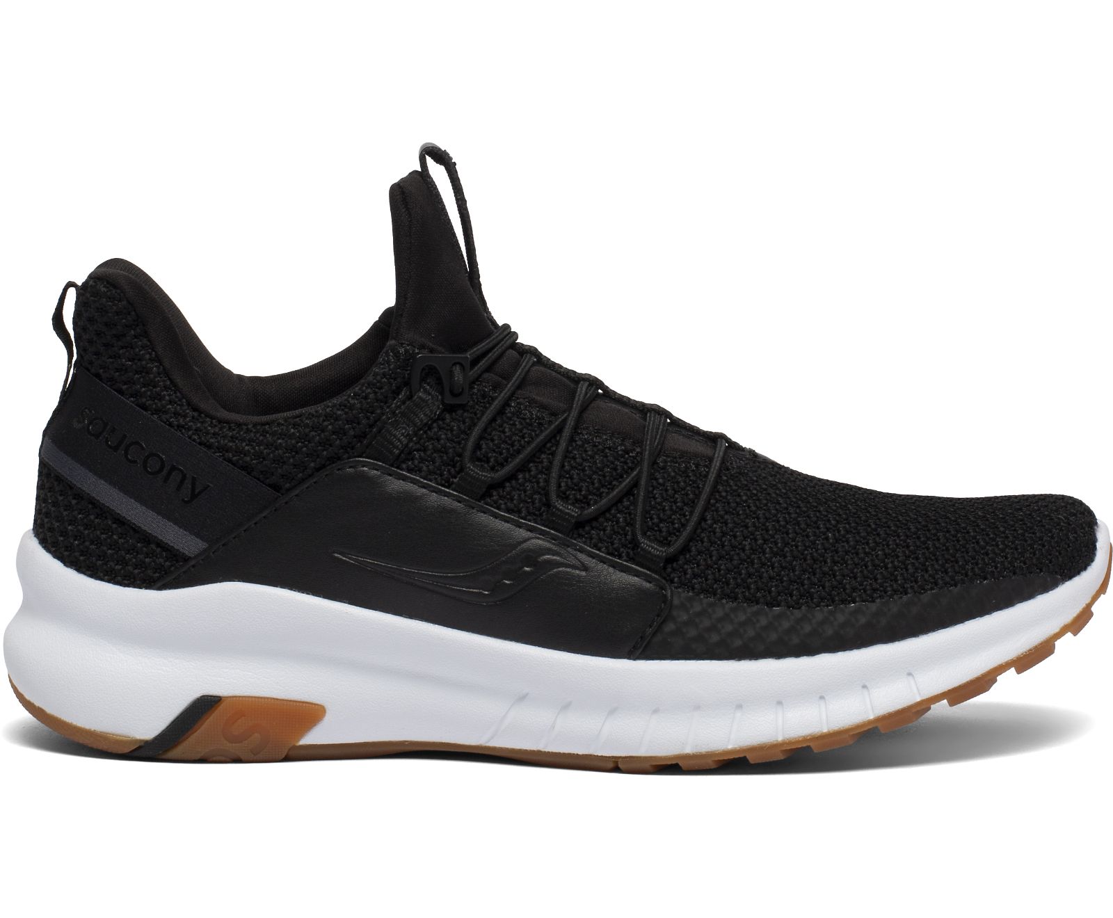 Black Women's Saucony Stretch & Go Glide Walking Shoes | 0514-QLUWG