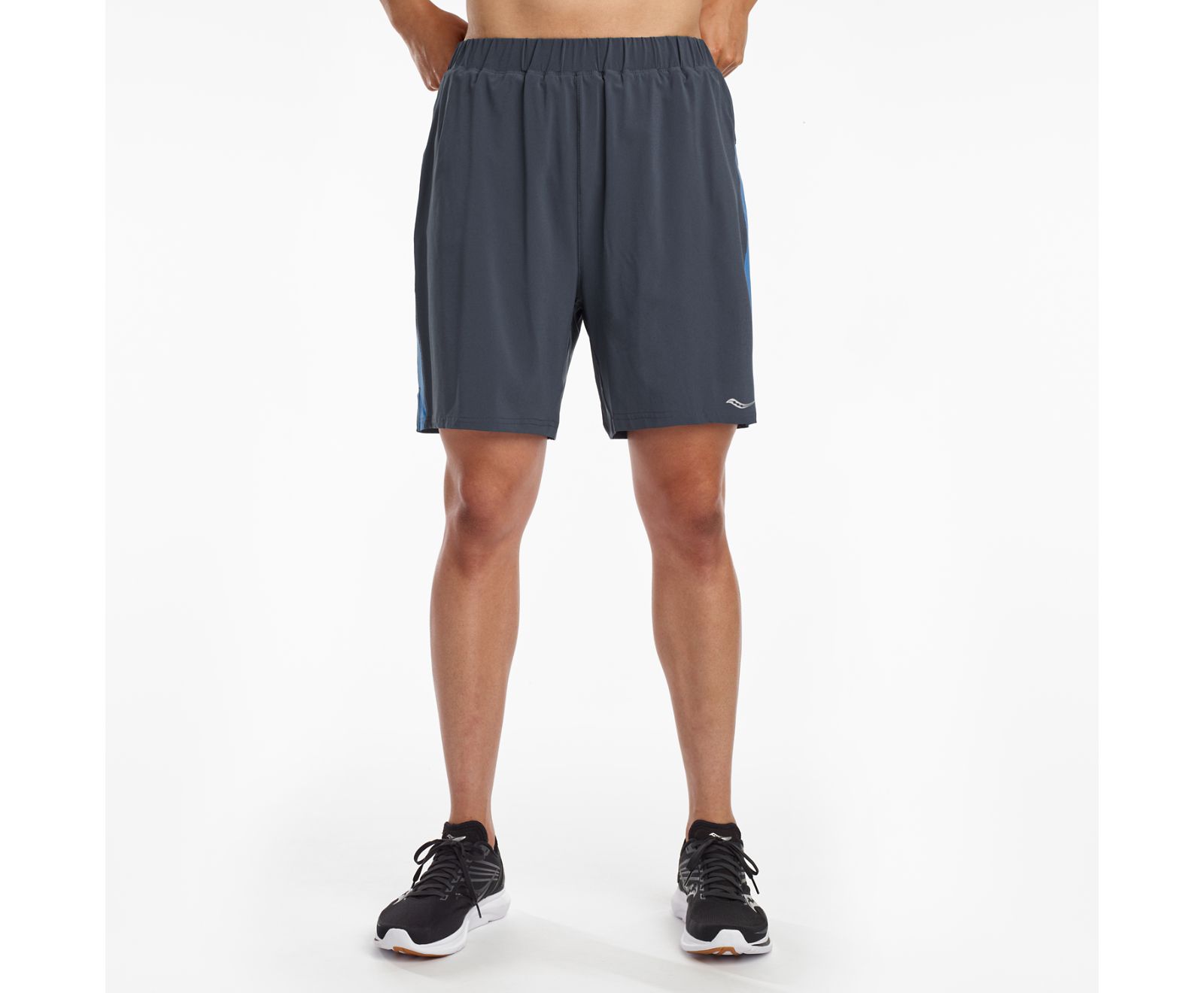 Blue Men's Saucony Outpace 7" Shorts | 9458-DIMSH