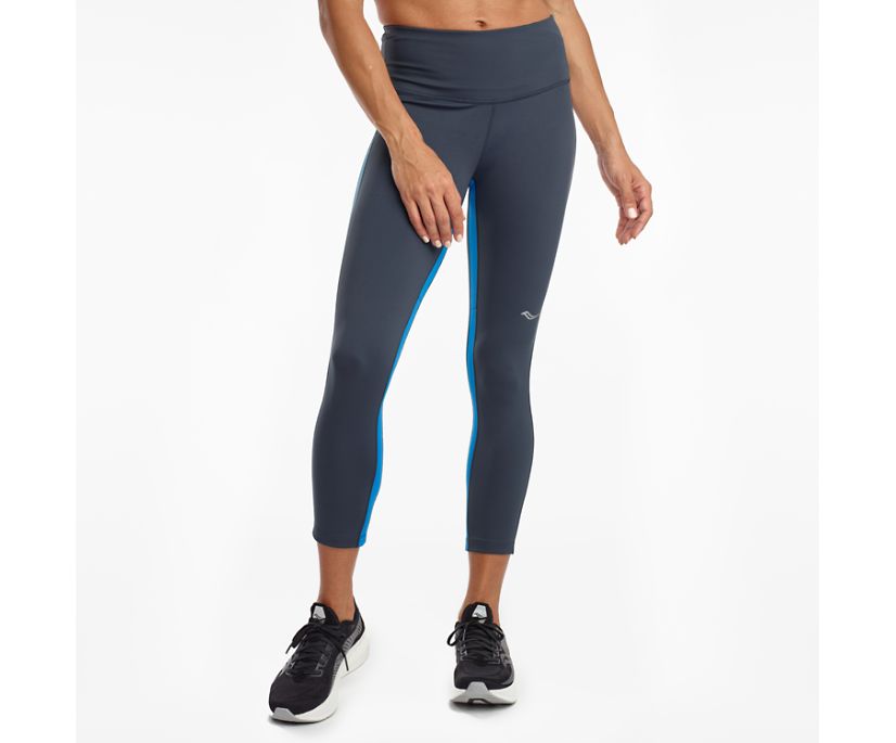 Blue Women's Saucony Fortify Crop Pants | 2830-UXDMY