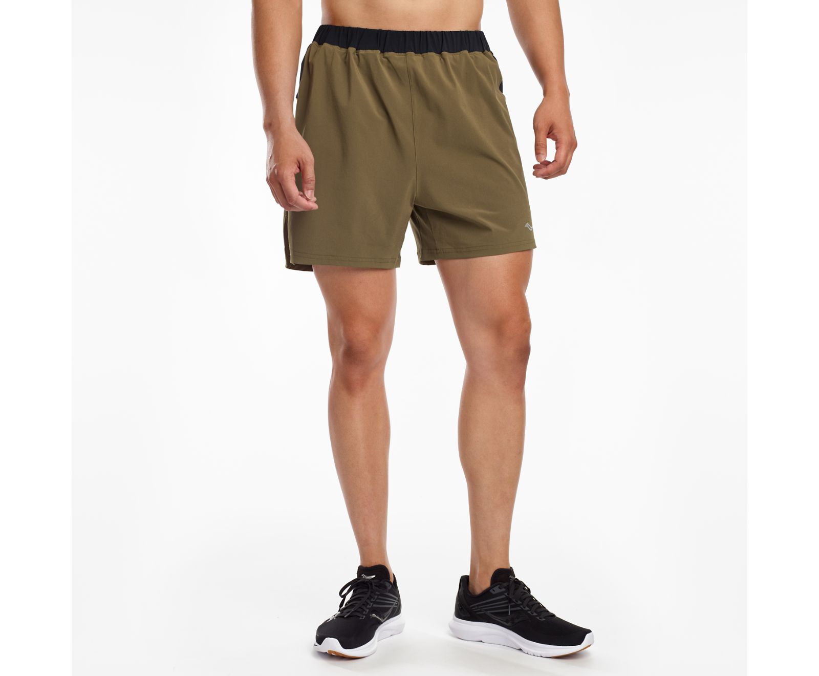 Dark Olive Men's Saucony Outpace 5" Shorts | 4108-WKRPO