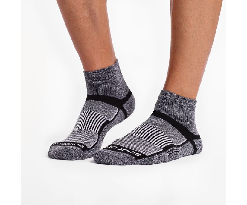 Grey Women's Saucony Inferno Quarter 3-Pack Socks | 7854-DXYCO