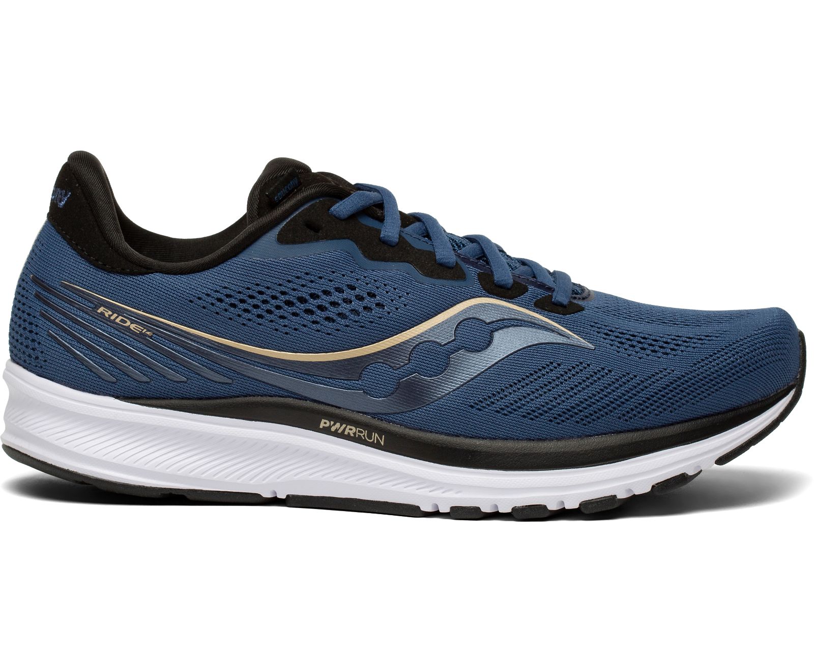 Navy / Black Men's Saucony Ride 14 Running Shoes | 7359-HROCP