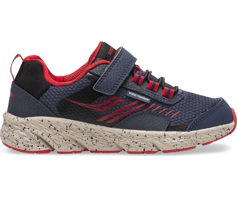 Navy / Red Kids' Saucony Wind Shield A/C Sneakers | 3825-QMISJ