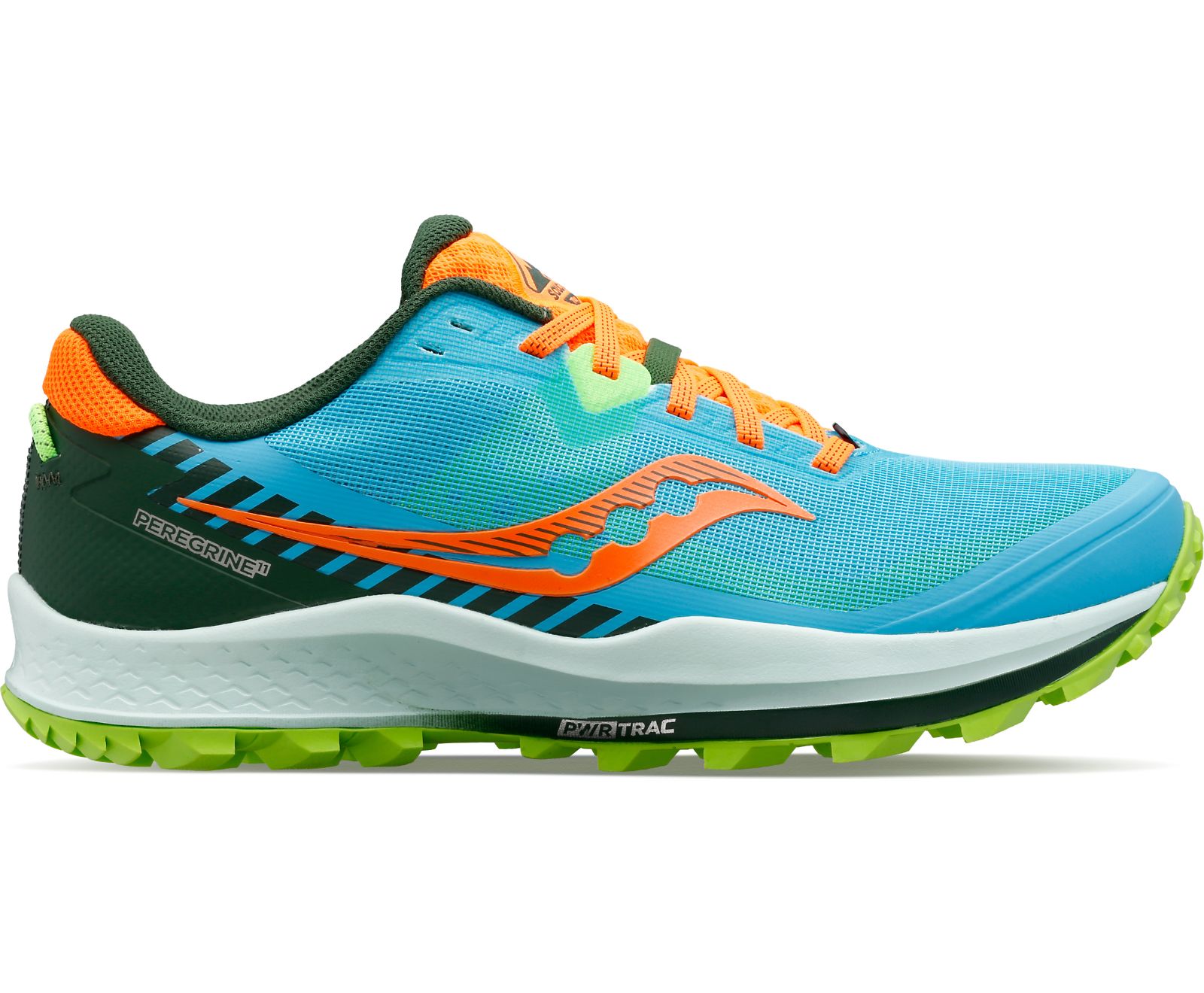 Olive / Blue / Orange Men's Saucony Peregrine 11 Trail Running Shoes | 7315-HBYUN