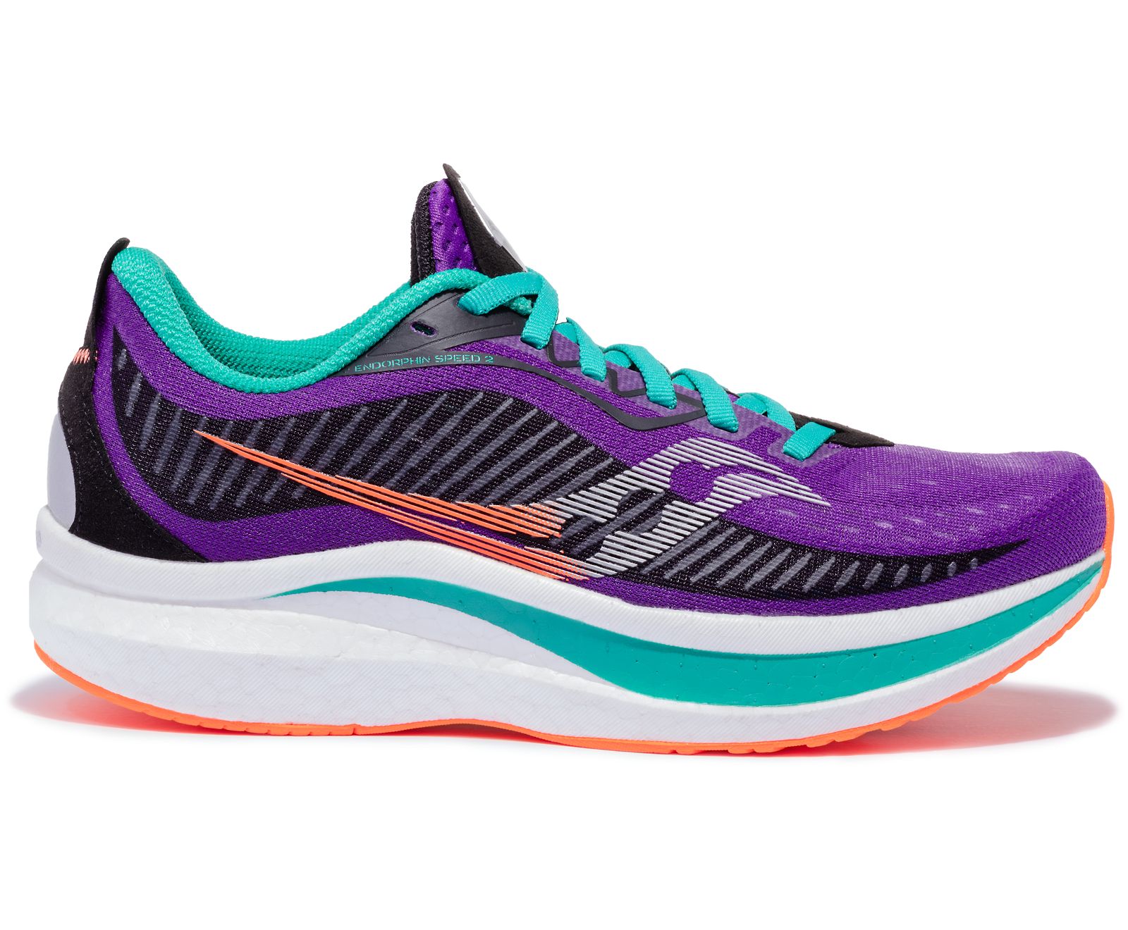 Purple / Black / Turquoise Women's Saucony Endorphin Speed 2 Running Shoes | 1053-ETBMA