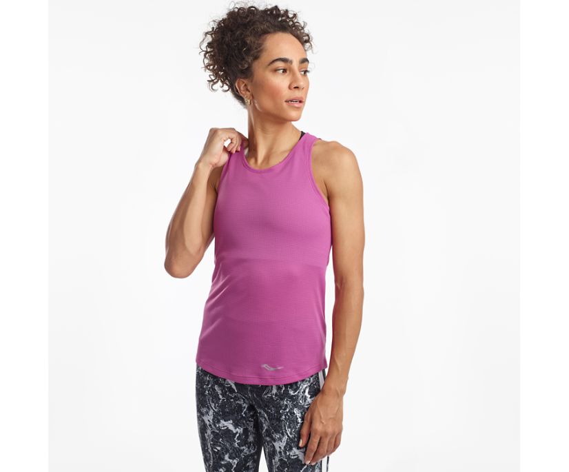 Purple Women's Saucony Stopwatch Singlet Tanks | 8423-SNFOR