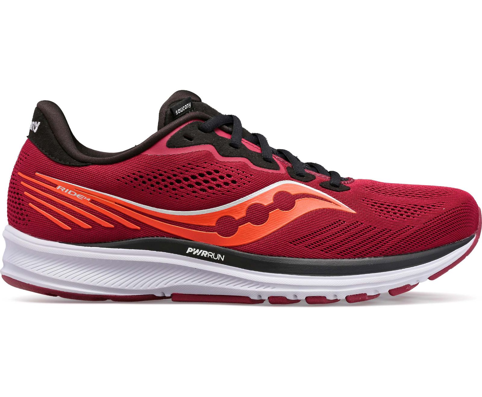 Red / Black Men's Saucony Ride 14 Running Shoes | 8053-PGYIT