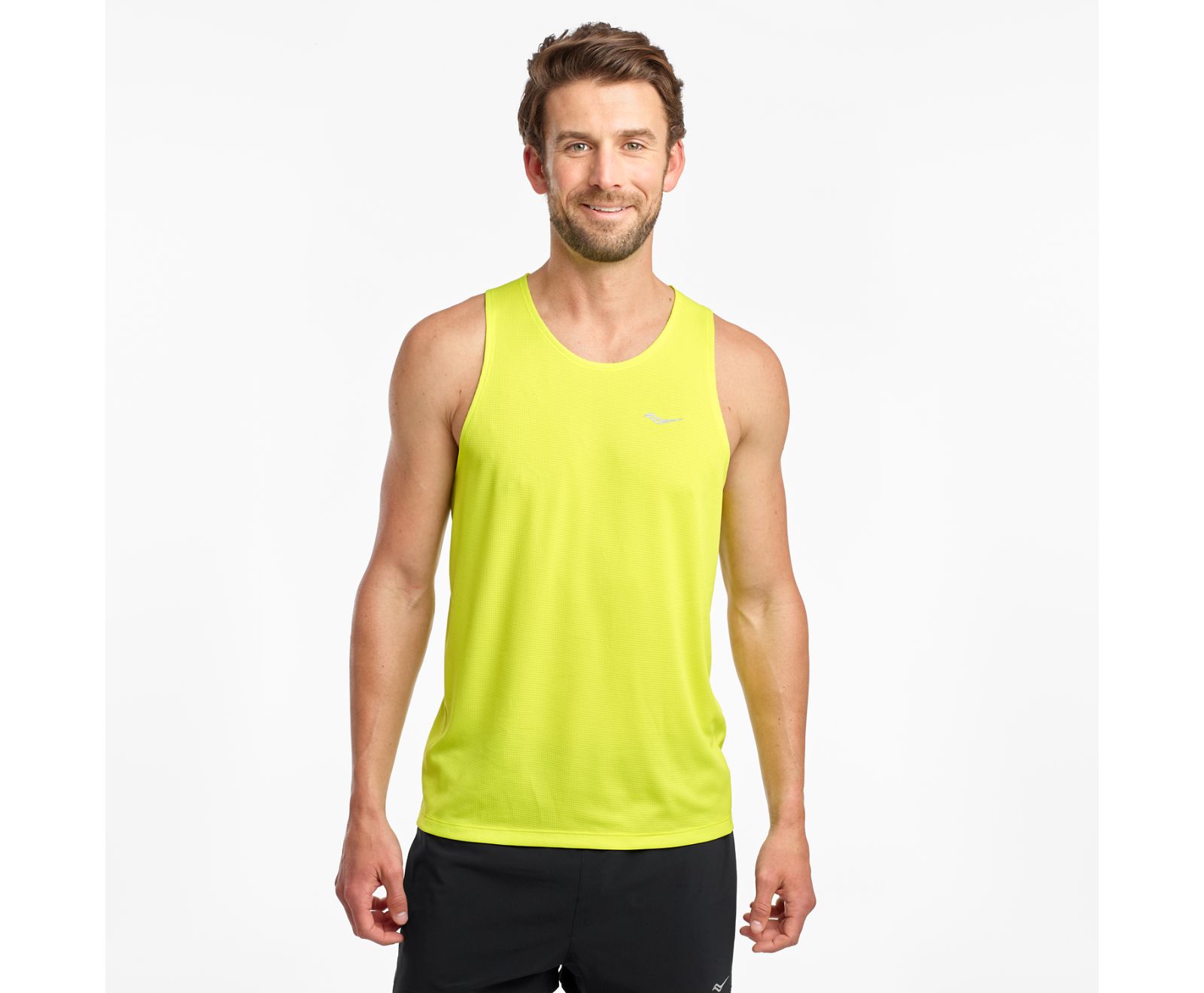 Rose Men's Saucony Stopwatch Singlet Tanks | 0581-WVQEN