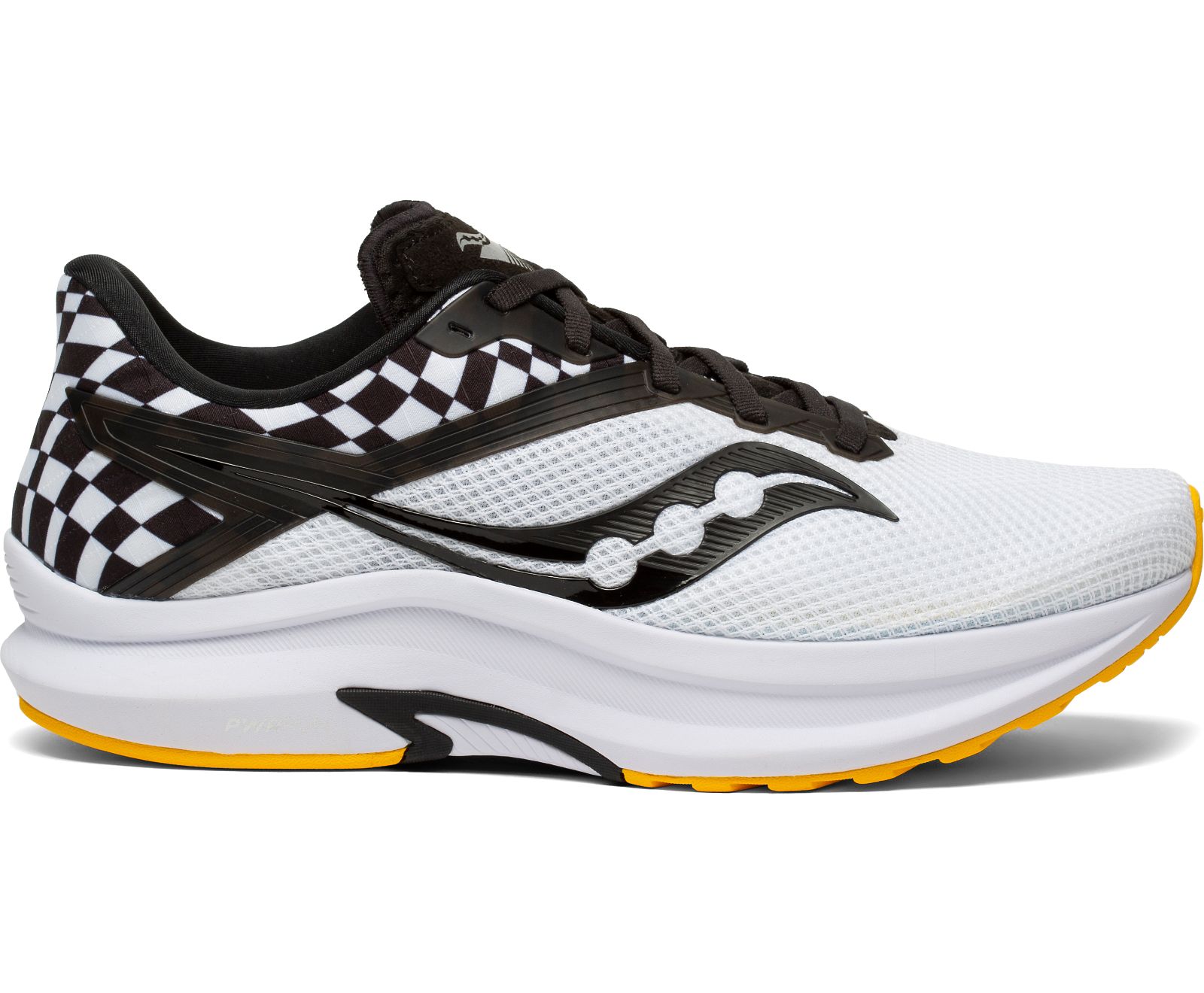 White / Black Men's Saucony Axon Running Shoes | 2098-QSOPW