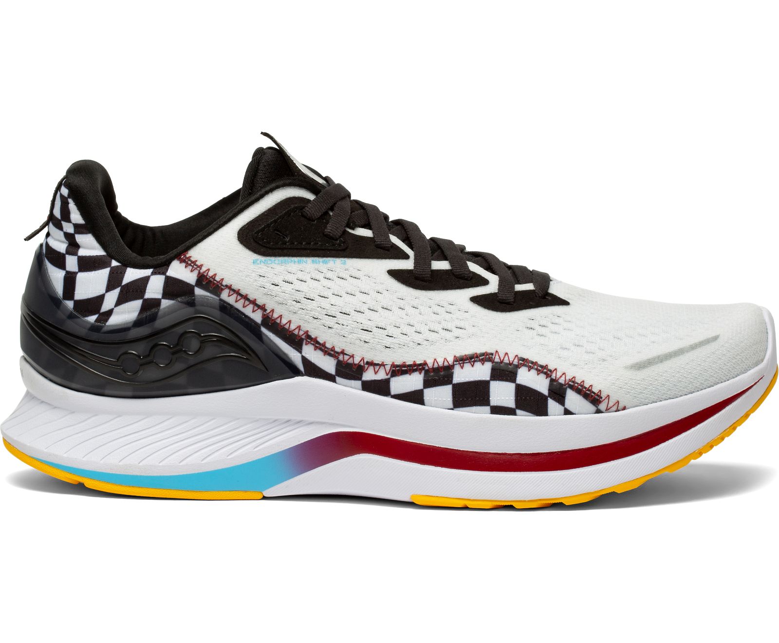 White / Black Men's Saucony Endorphin Shift 2 Running Shoes | 9735-CKSUH