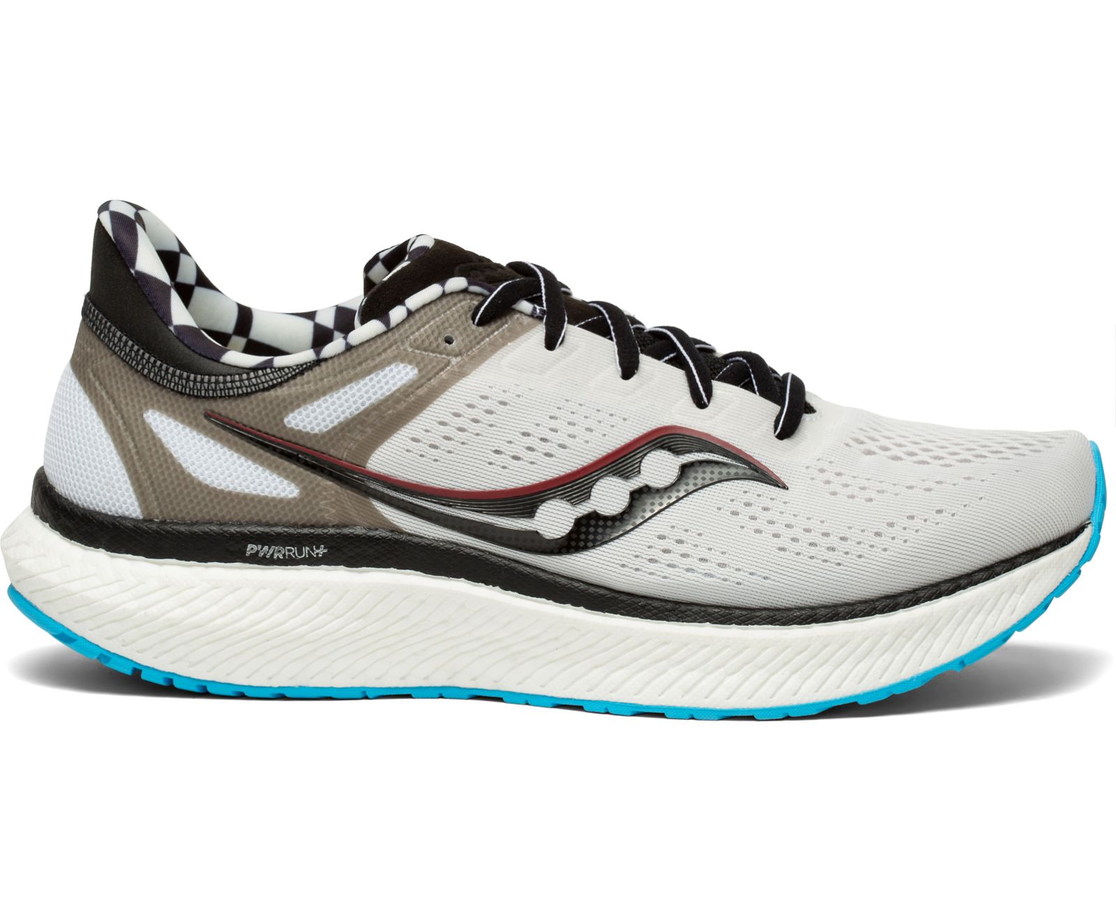 White / Black Men's Saucony Hurricane 23 Running Shoes | 0783-WNAEU