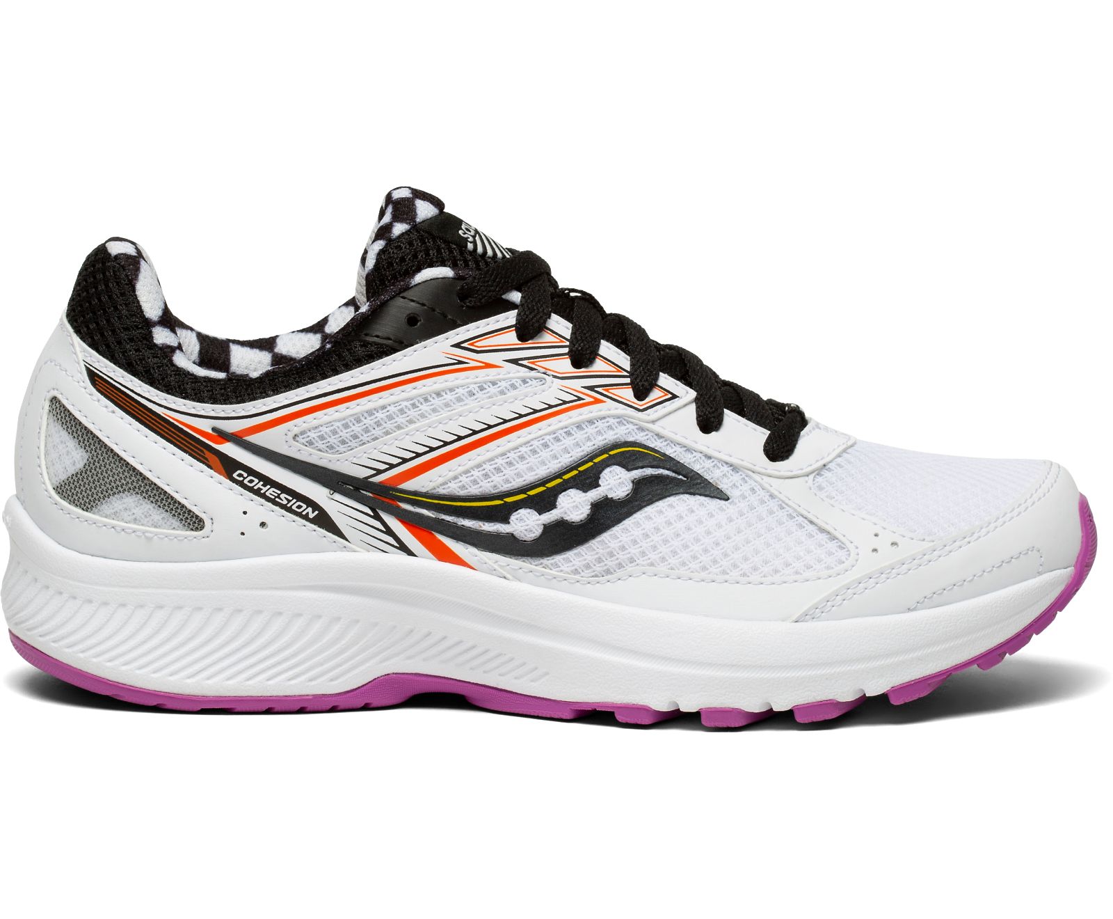 White / Black Women's Saucony Cohesion 14 Running Shoes | 5901-GVDXH