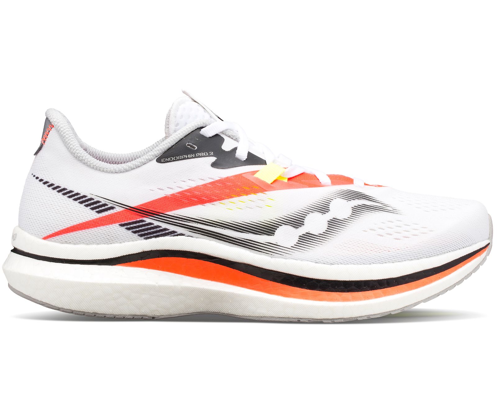 White / Orange Men's Saucony Endorphin Pro 2 Running Shoes | 8130-WHGOK