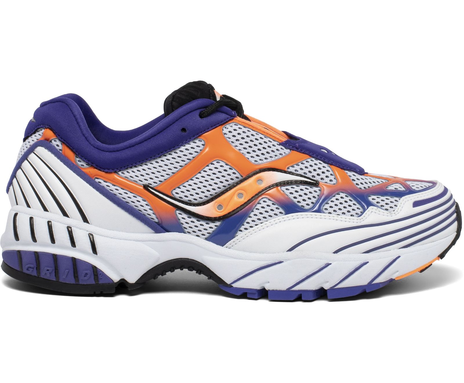 White / Orange / Purple Men's Saucony Grid Web Originals | 0738-DFRBS