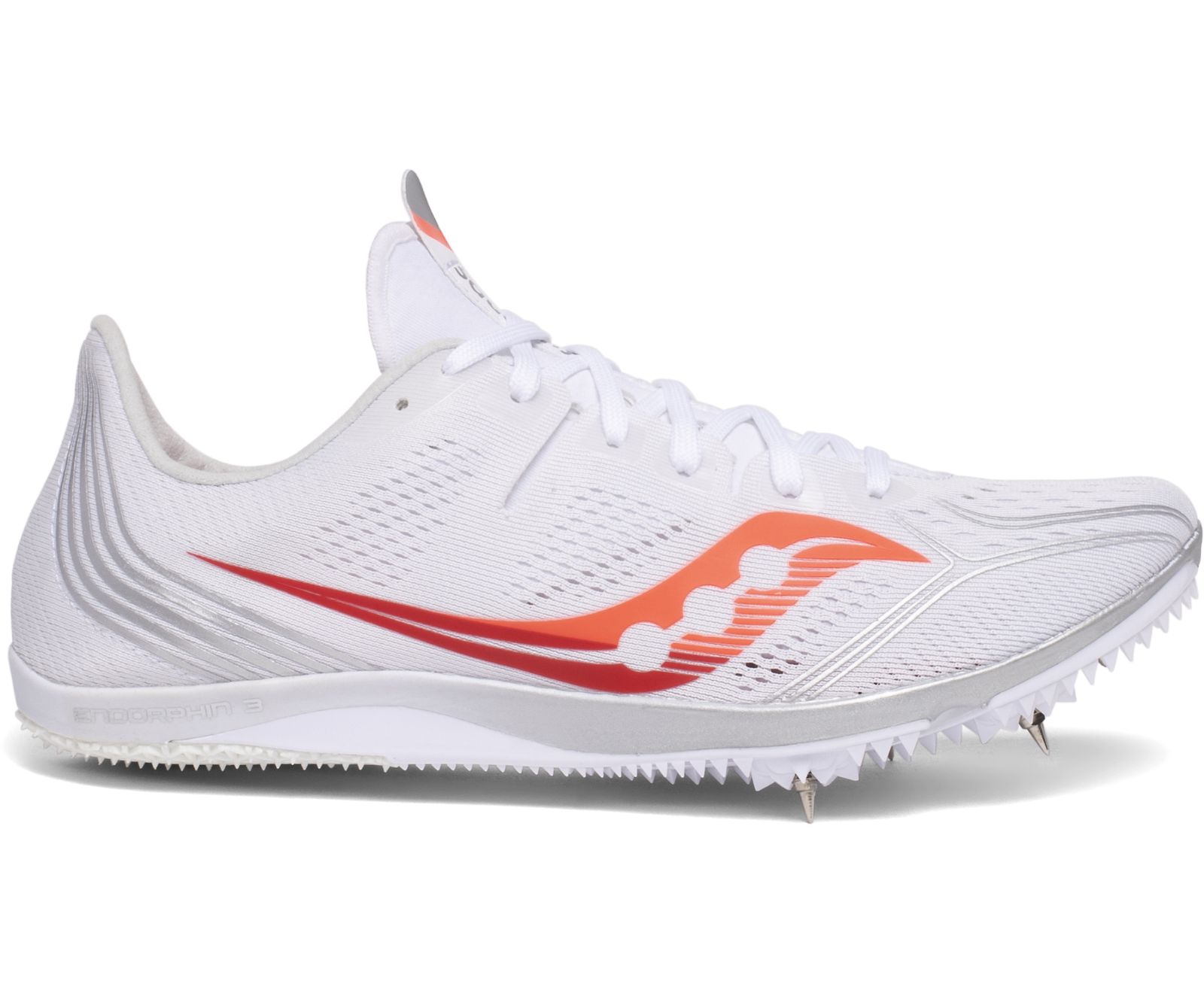 White / Red Women's Saucony Endorphin 3 Running Shoes | 9860-XURYL